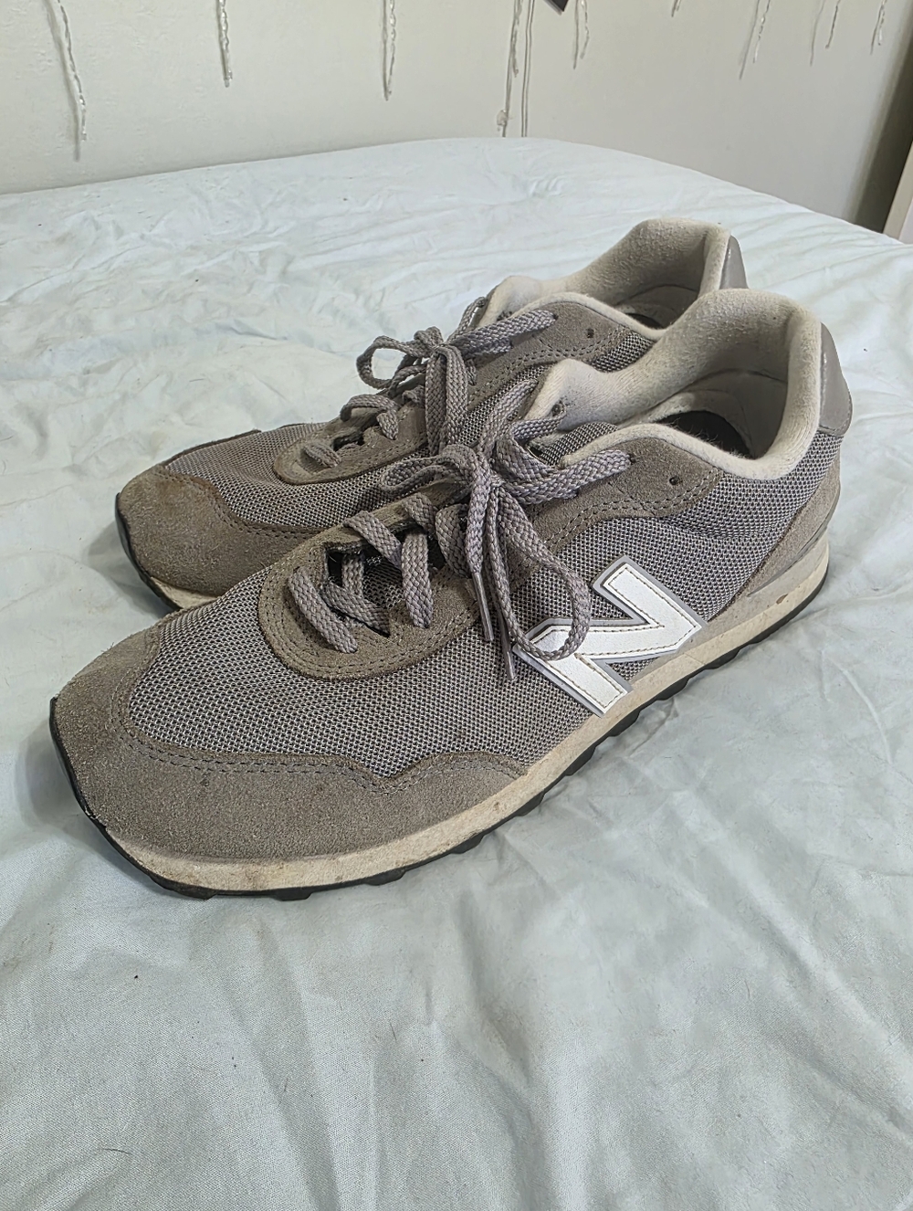 New Balance Men's Light Gray Mesh & Suede Retro Runner 515